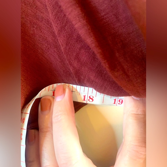 Sundry Burgundy Ruffle Neck Long Sleeve Henley Top NWOT - Picture 8 of 8